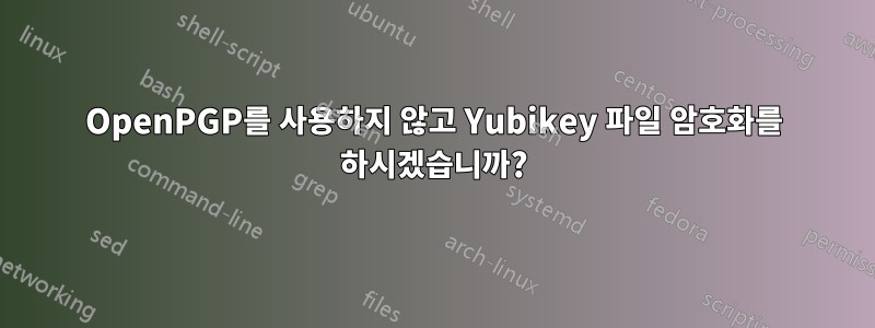 OpenPGP를 사용하지 않고 Yubikey 파일 암호화를 하시겠습니까?