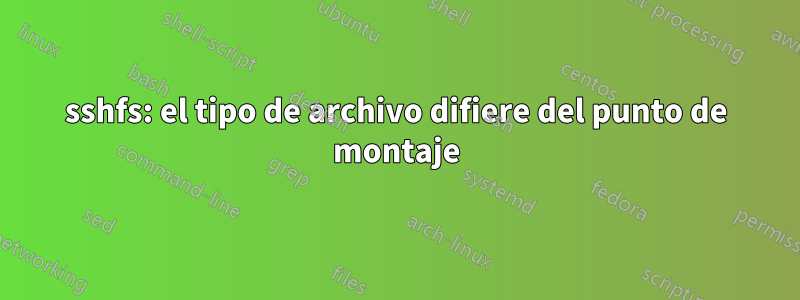 sshfs: el tipo de archivo difiere del punto de montaje