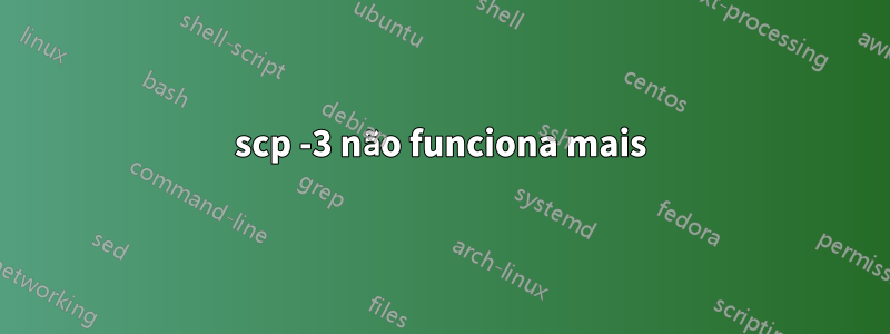 scp -3 não funciona mais