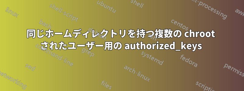 同じホームディレクトリを持つ複数の chroot されたユーザー用の authorized_keys