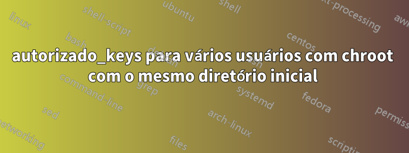 autorizado_keys para vários usuários com chroot com o mesmo diretório inicial