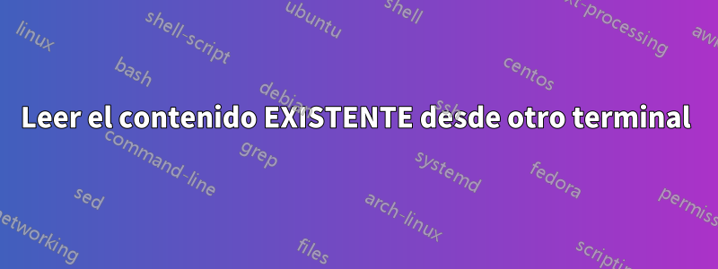 Leer el contenido EXISTENTE desde otro terminal