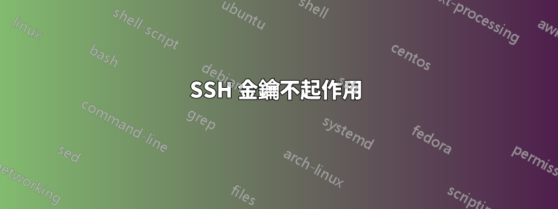 SSH 金鑰不起作用