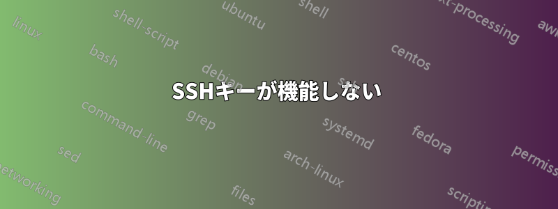 SSHキーが機能しない