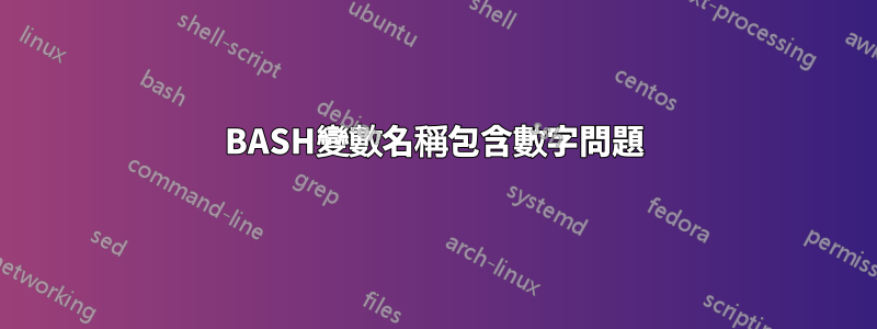 BASH變數名稱包含數字問題