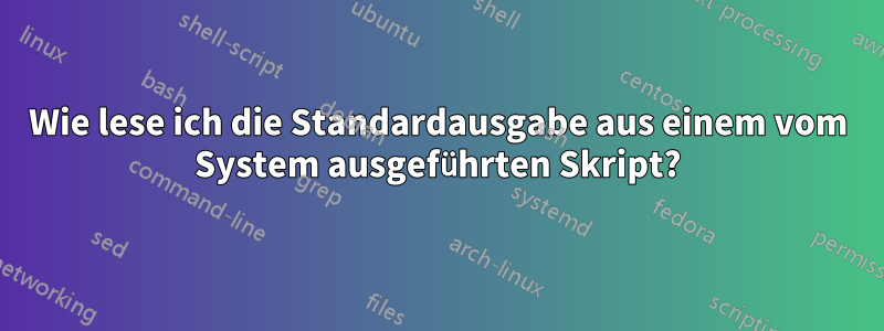 Wie lese ich die Standardausgabe aus einem vom System ausgeführten Skript?