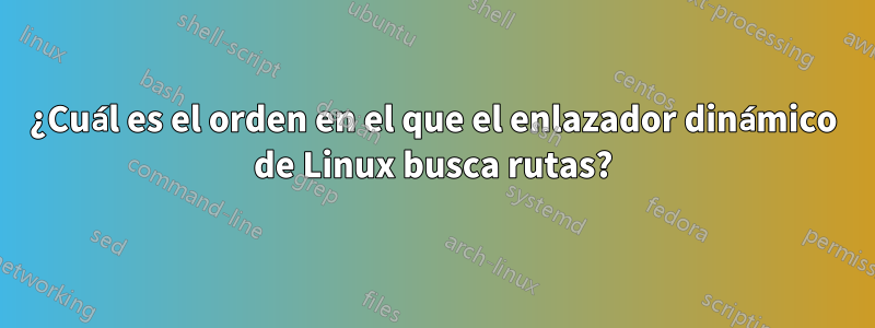 ¿Cuál es el orden en el que el enlazador dinámico de Linux busca rutas?