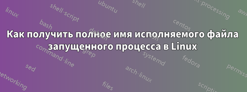 Как получить полное имя исполняемого файла запущенного процесса в Linux