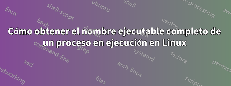 Cómo obtener el nombre ejecutable completo de un proceso en ejecución en Linux