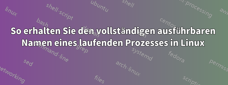 So erhalten Sie den vollständigen ausführbaren Namen eines laufenden Prozesses in Linux