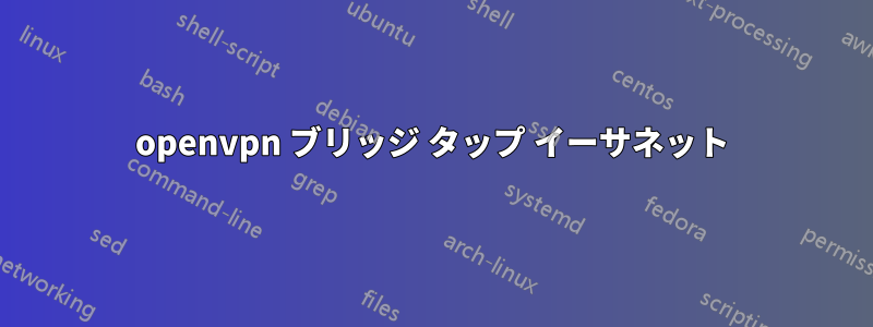 openvpn ブリッジ タップ イーサネット