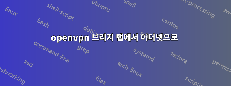 openvpn 브리지 탭에서 이더넷으로