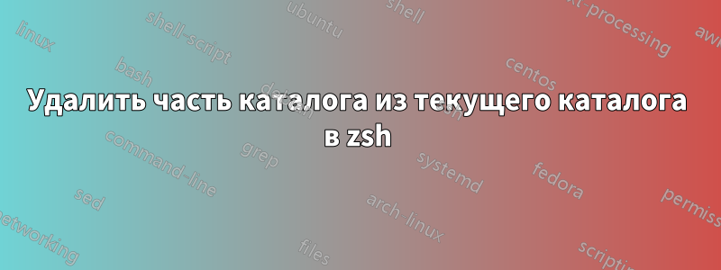 Удалить часть каталога из текущего каталога в zsh