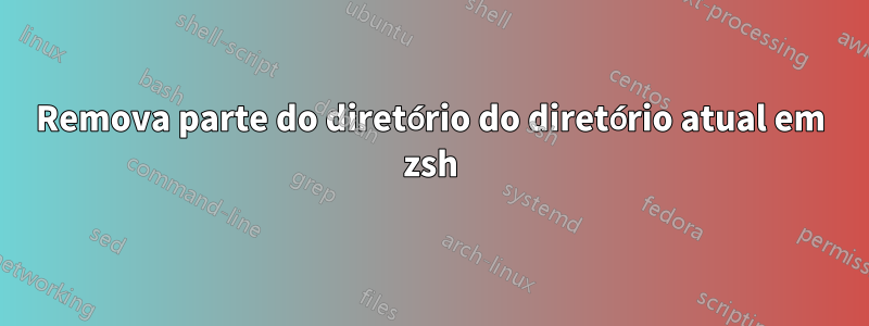 Remova parte do diretório do diretório atual em zsh