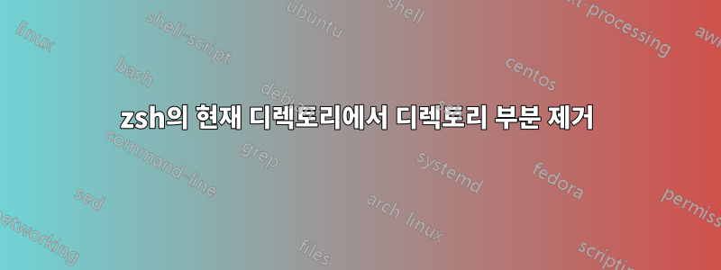 zsh의 현재 디렉토리에서 디렉토리 부분 제거