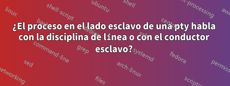 ¿El proceso en el lado esclavo de una pty habla con la disciplina de línea o con el conductor esclavo?