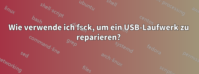 Wie verwende ich fsck, um ein USB-Laufwerk zu reparieren?