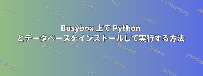 Busybox 上で Python とデータベースをインストールして実行する方法