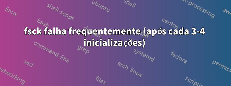 fsck falha frequentemente (após cada 3-4 inicializações)