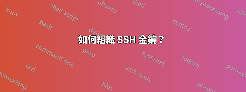 如何組織 SSH 金鑰？