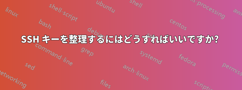 SSH キーを整理するにはどうすればいいですか?