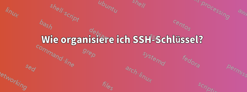 Wie organisiere ich SSH-Schlüssel?