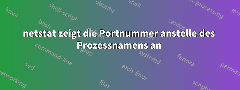 netstat zeigt die Portnummer anstelle des Prozessnamens an