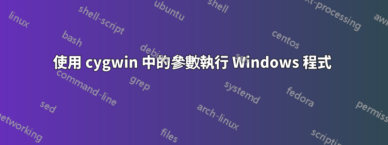 使用 cygwin 中的參數執行 Windows 程式