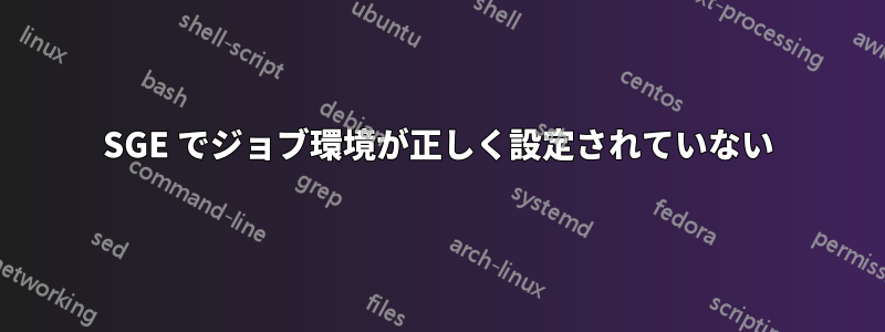 SGE でジョブ環境が正しく設定されていない