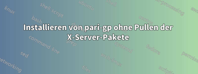 Installieren von pari-gp ohne Pullen der X-Server-Pakete