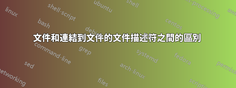 文件和連結到文件的文件描述符之間的區別