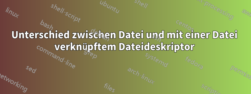 Unterschied zwischen Datei und mit einer Datei verknüpftem Dateideskriptor