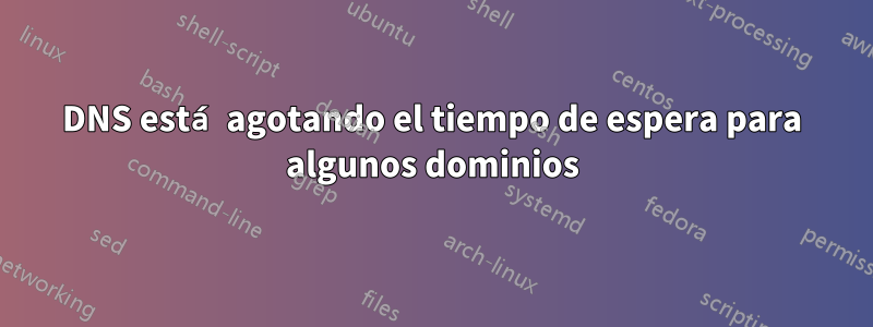 DNS está agotando el tiempo de espera para algunos dominios