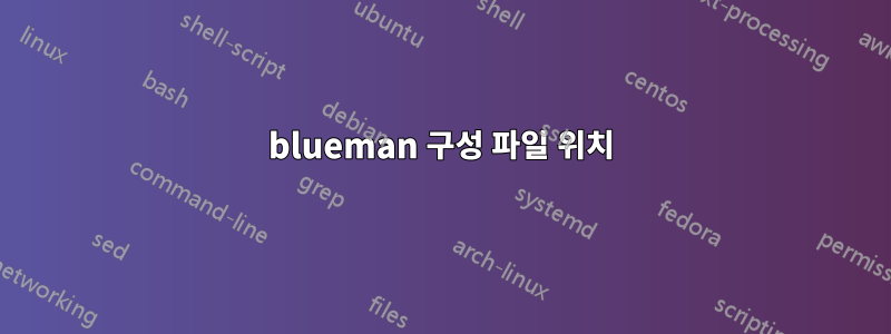 blueman 구성 파일 위치