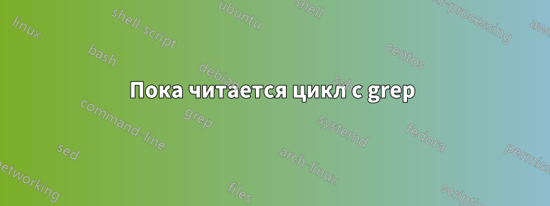 Пока читается цикл с grep