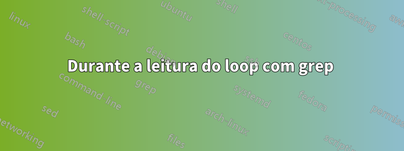 Durante a leitura do loop com grep