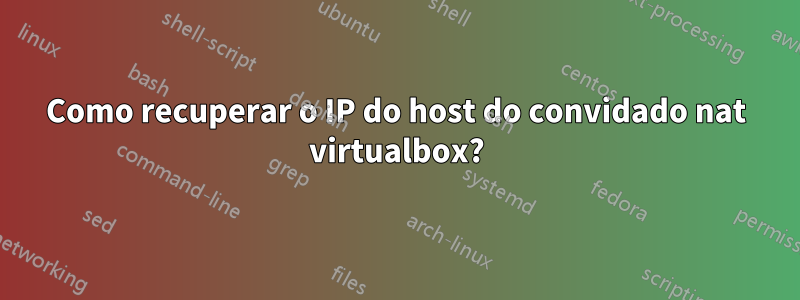 Como recuperar o IP do host do convidado nat virtualbox?