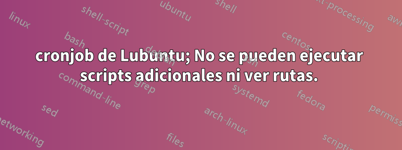 cronjob de Lubuntu; No se pueden ejecutar scripts adicionales ni ver rutas.