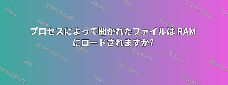 プロセスによって開かれたファイルは RAM にロードされますか?