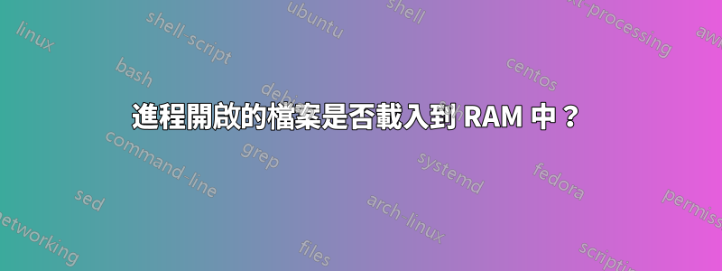 進程開啟的檔案是否載入到 RAM 中？