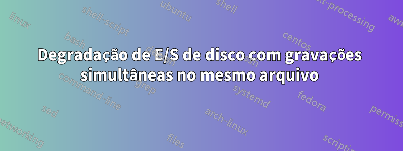 Degradação de E/S de disco com gravações simultâneas no mesmo arquivo