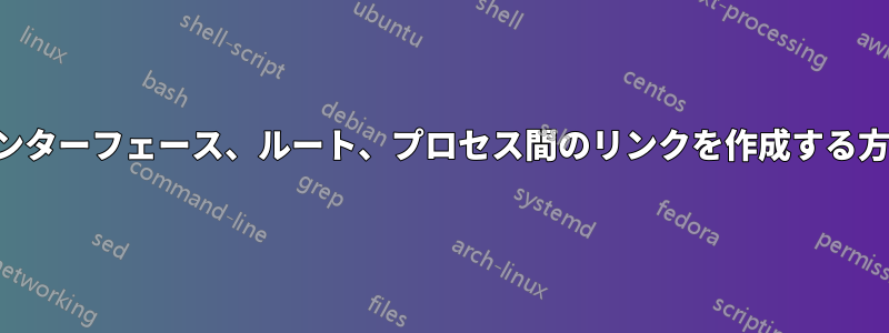 インターフェース、ルート、プロセス間のリンクを作成する方法