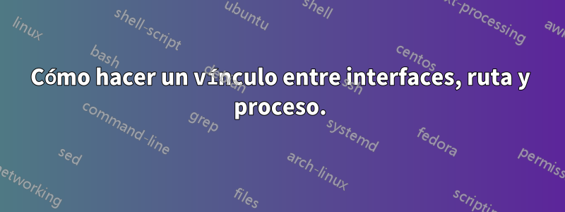 Cómo hacer un vínculo entre interfaces, ruta y proceso.