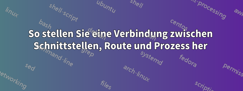 So stellen Sie eine Verbindung zwischen Schnittstellen, Route und Prozess her