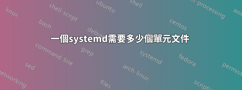 一個systemd需要多少個單元文件