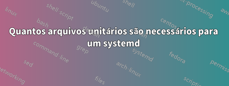 Quantos arquivos unitários são necessários para um systemd