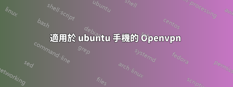 適用於 ubuntu 手機的 Openvpn