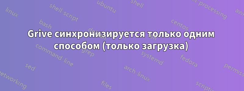 Grive синхронизируется только одним способом (только загрузка)