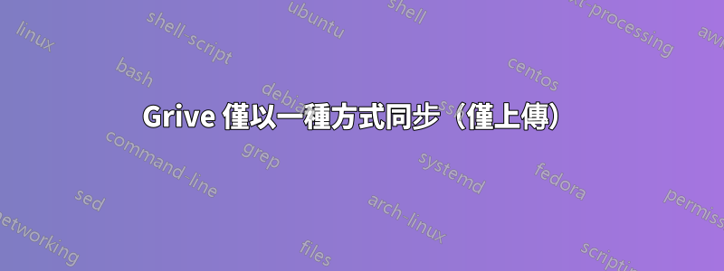 Grive 僅以一種方式同步（僅上傳）