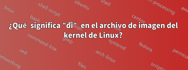 ¿Qué significa "di" en el archivo de imagen del kernel de Linux?
